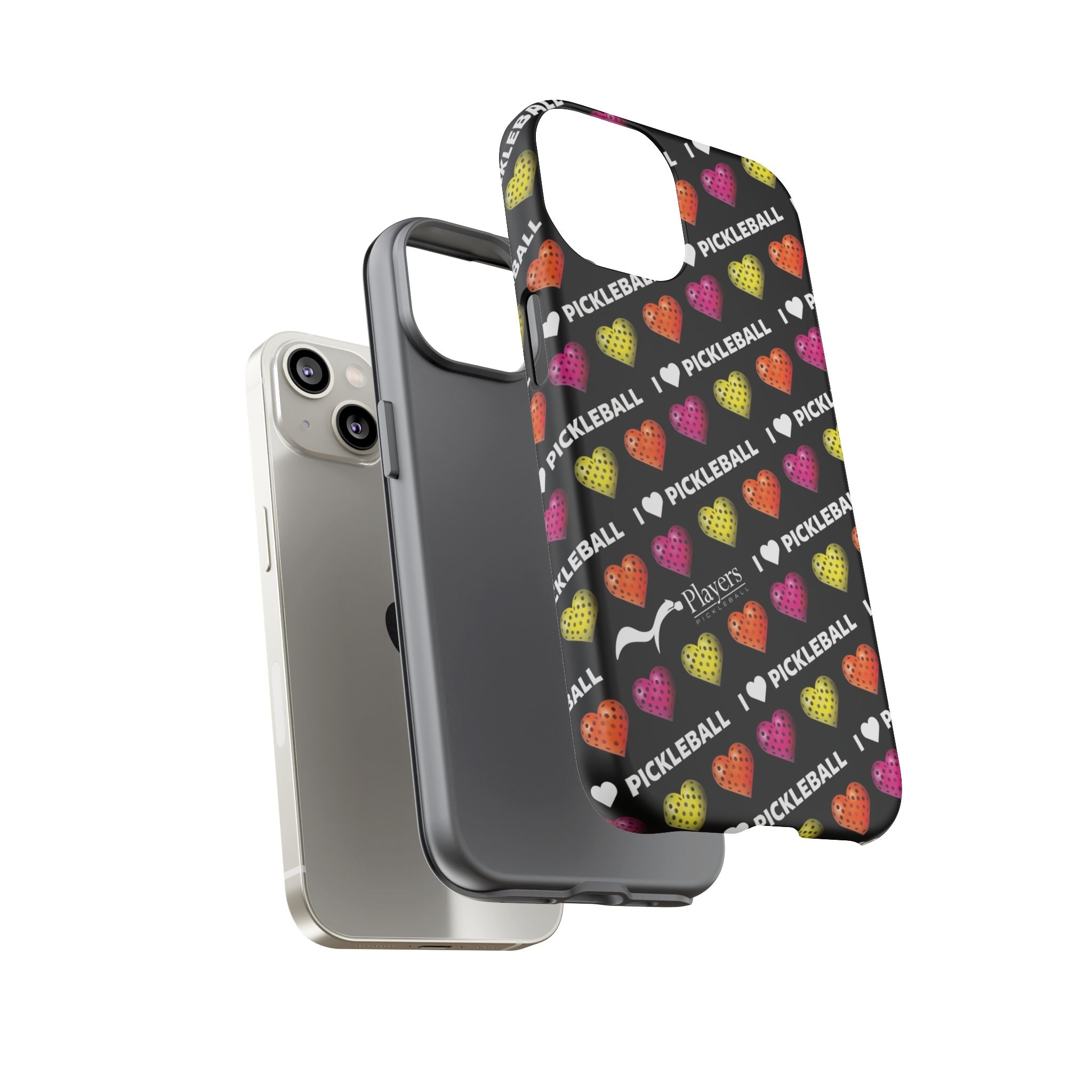 I Heart Pickleball Pattern Phone Cover