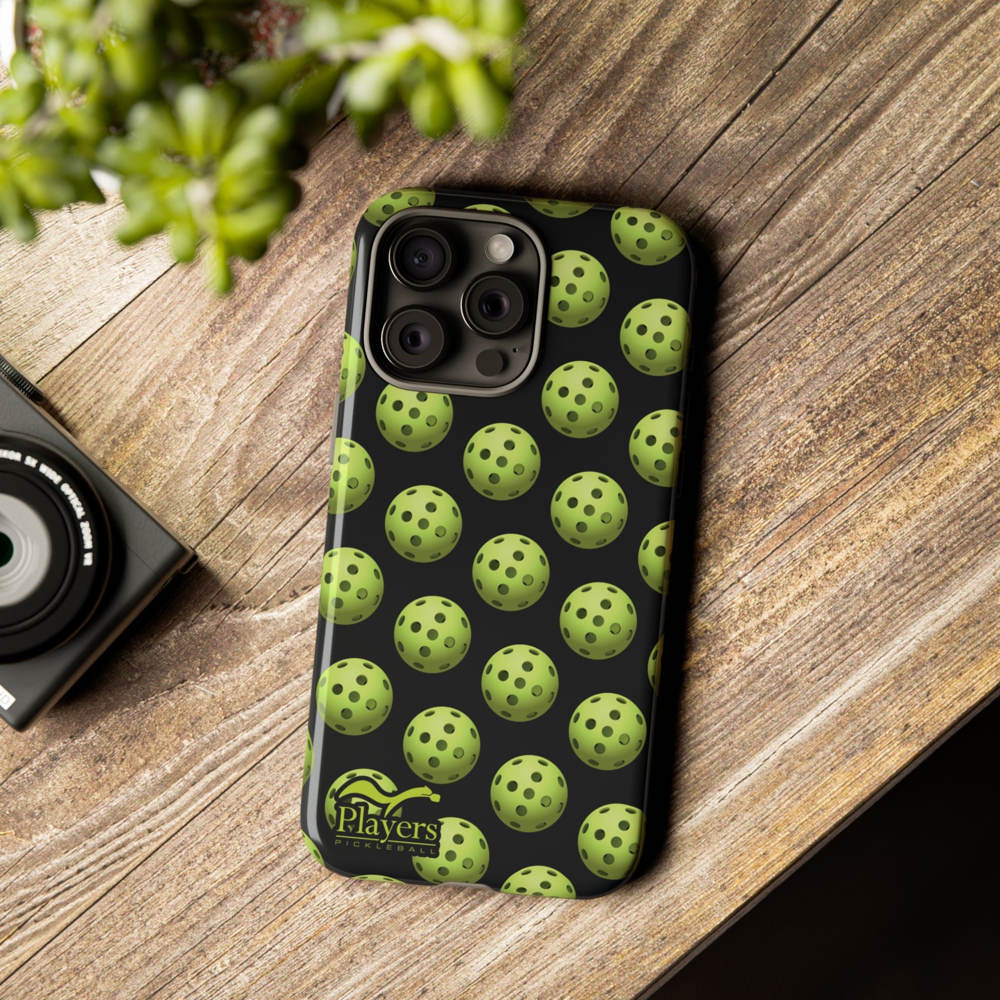 Pickleball Pattern Phone Cover (on Black)