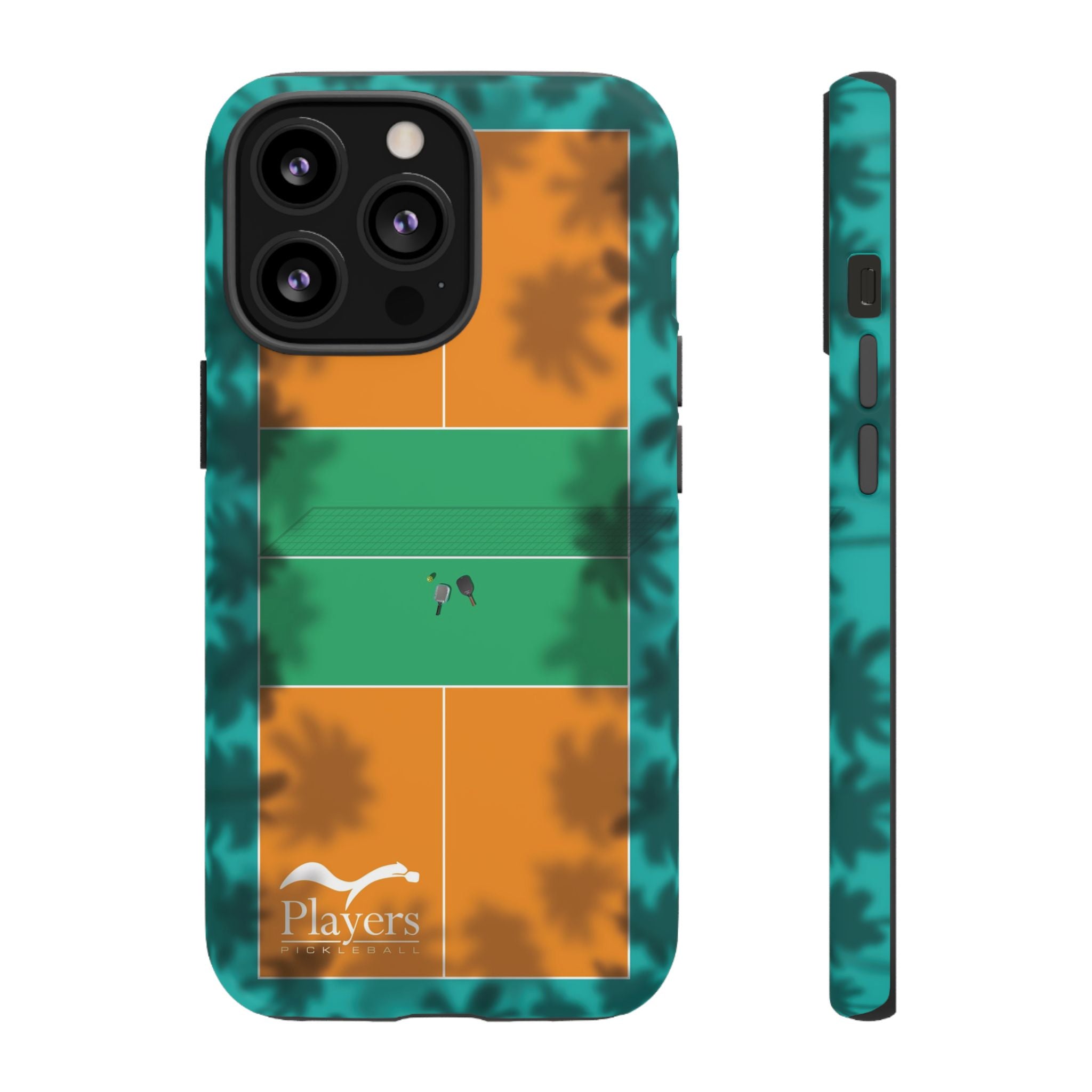 Pickleball Court Phone Cover - Tropical Palm Tree Design