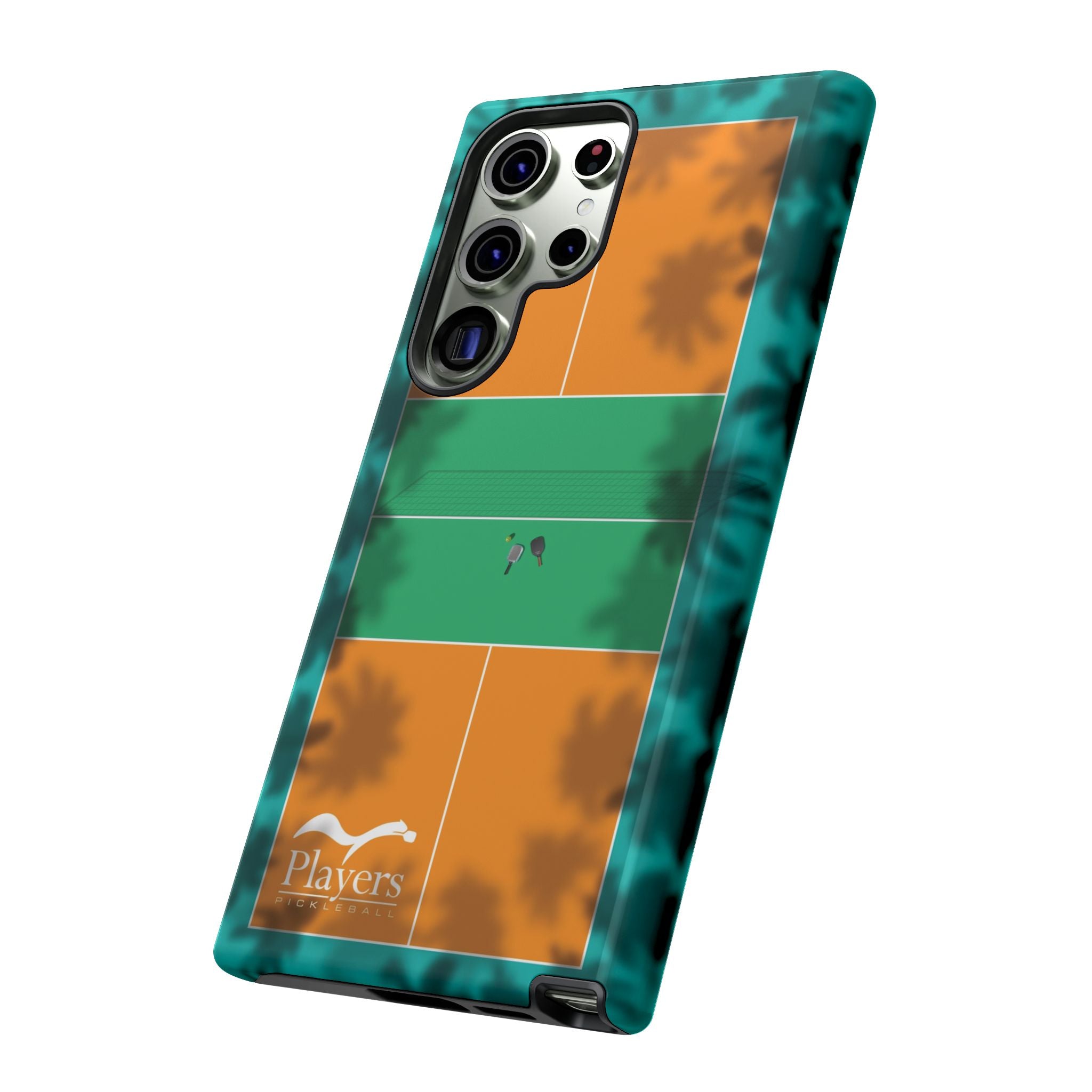 Pickleball Court Phone Cover - Tropical Palm Tree Design