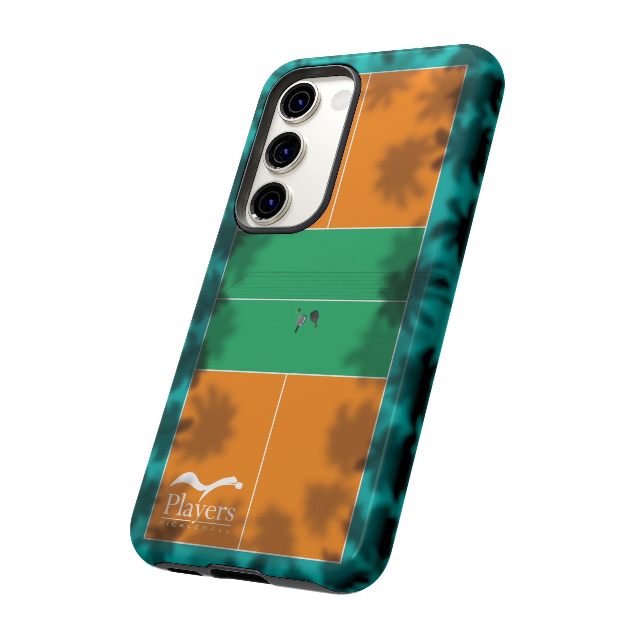 Pickleball Court Phone Cover - Tropical Palm Tree Design