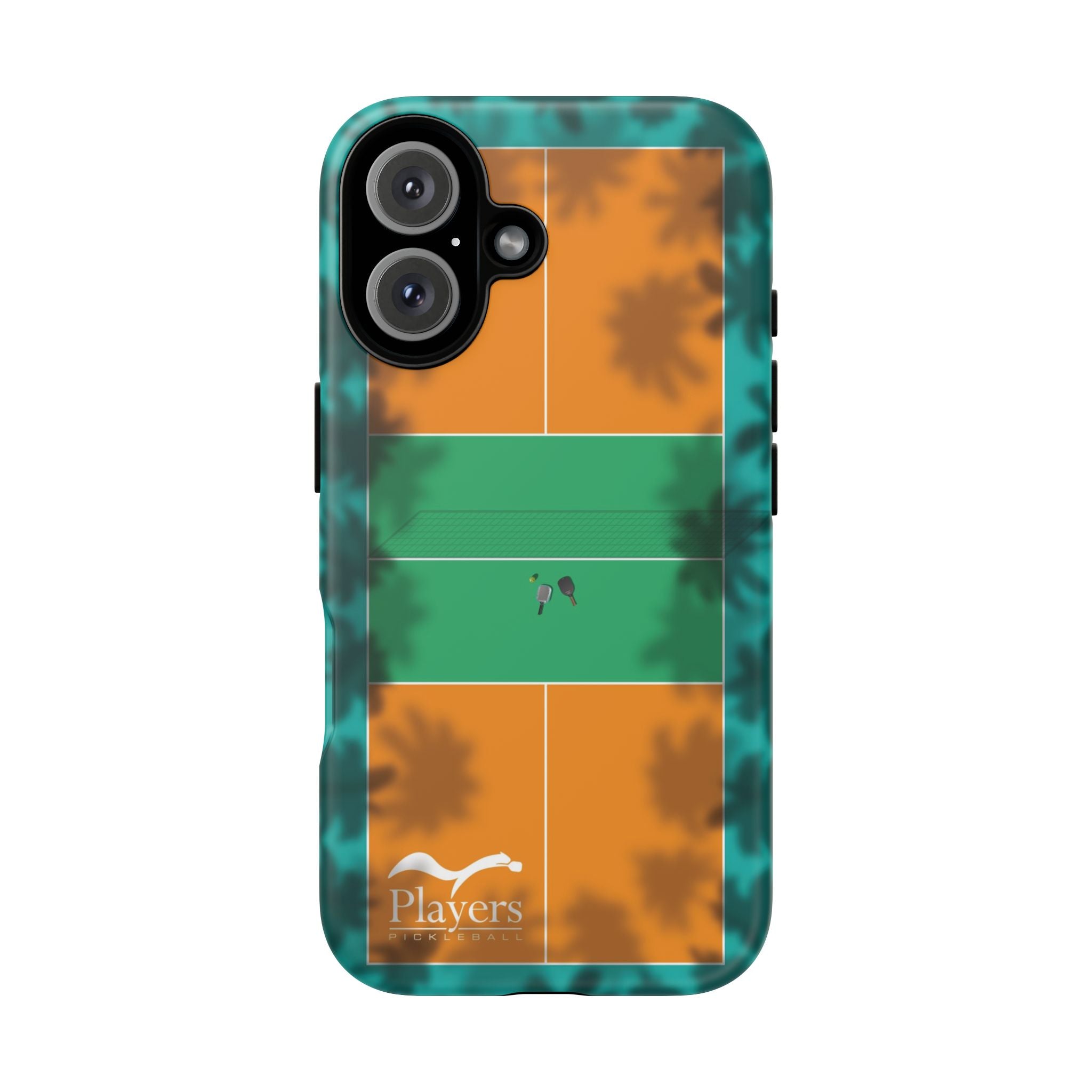 Pickleball Court Phone Cover - Tropical Palm Tree Design