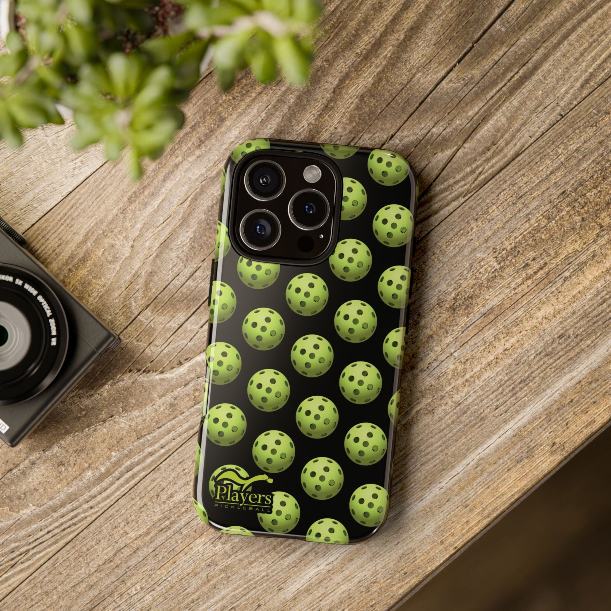 Pickleball Pattern Phone Cover (on Black)