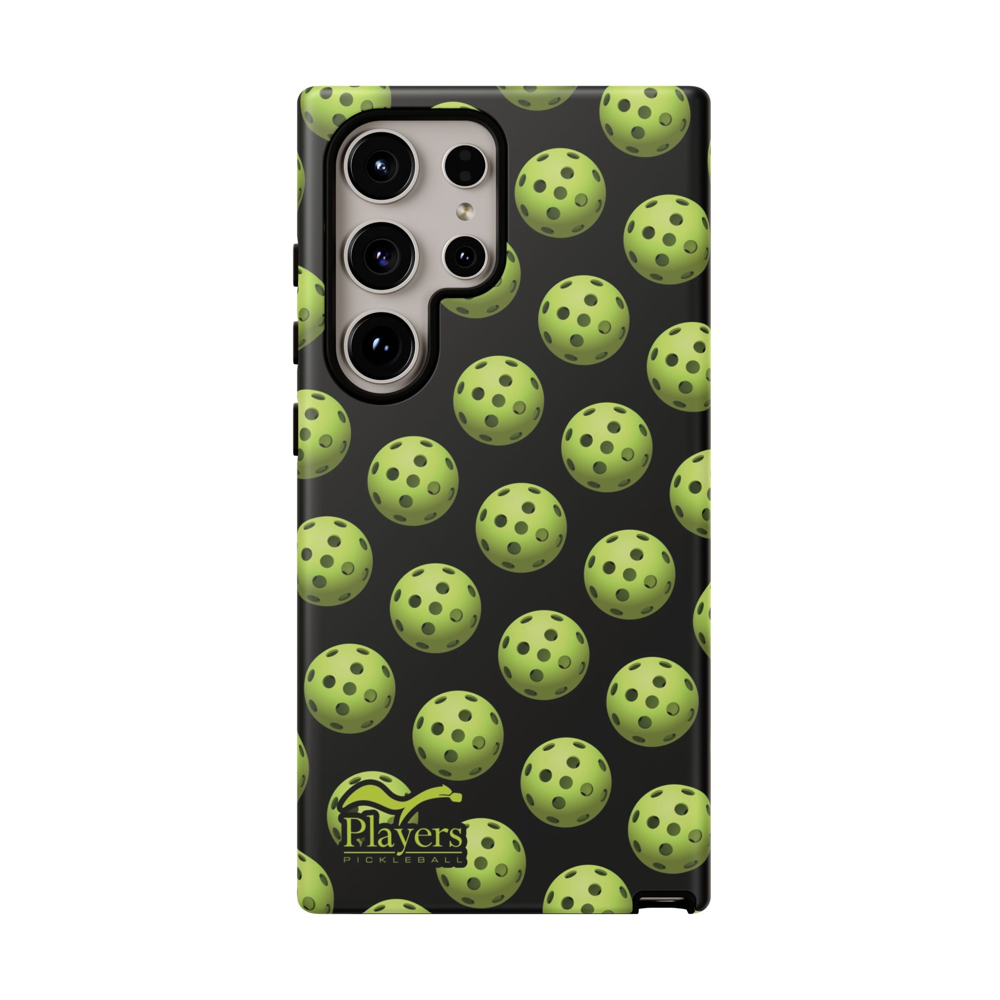 Pickleball Pattern Phone Cover (on Black)