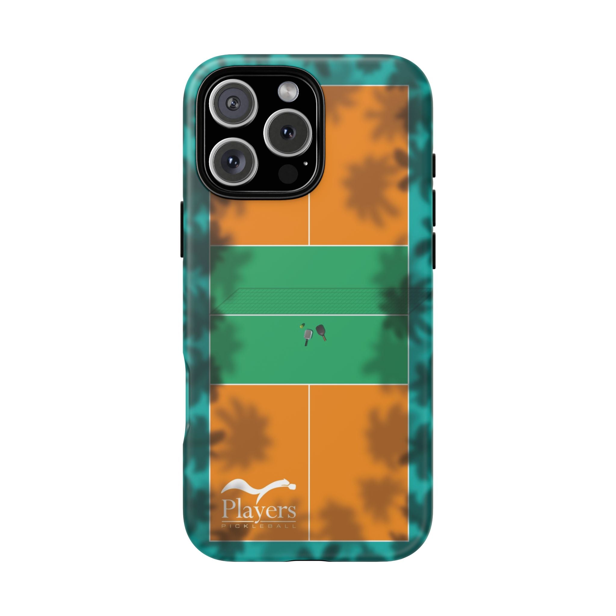 Pickleball Court Phone Cover - Tropical Palm Tree Design