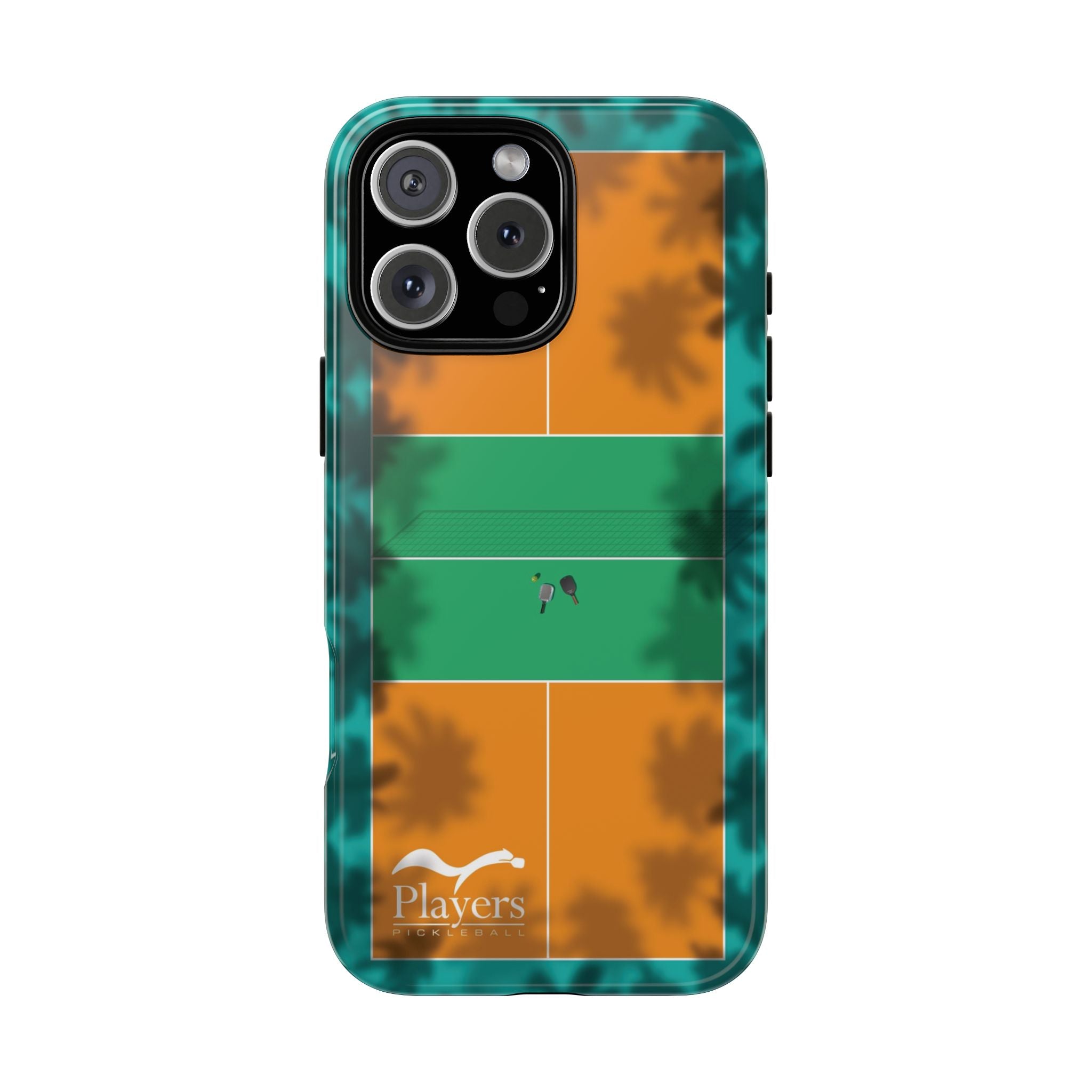 Pickleball Court Phone Cover - Tropical Palm Tree Design