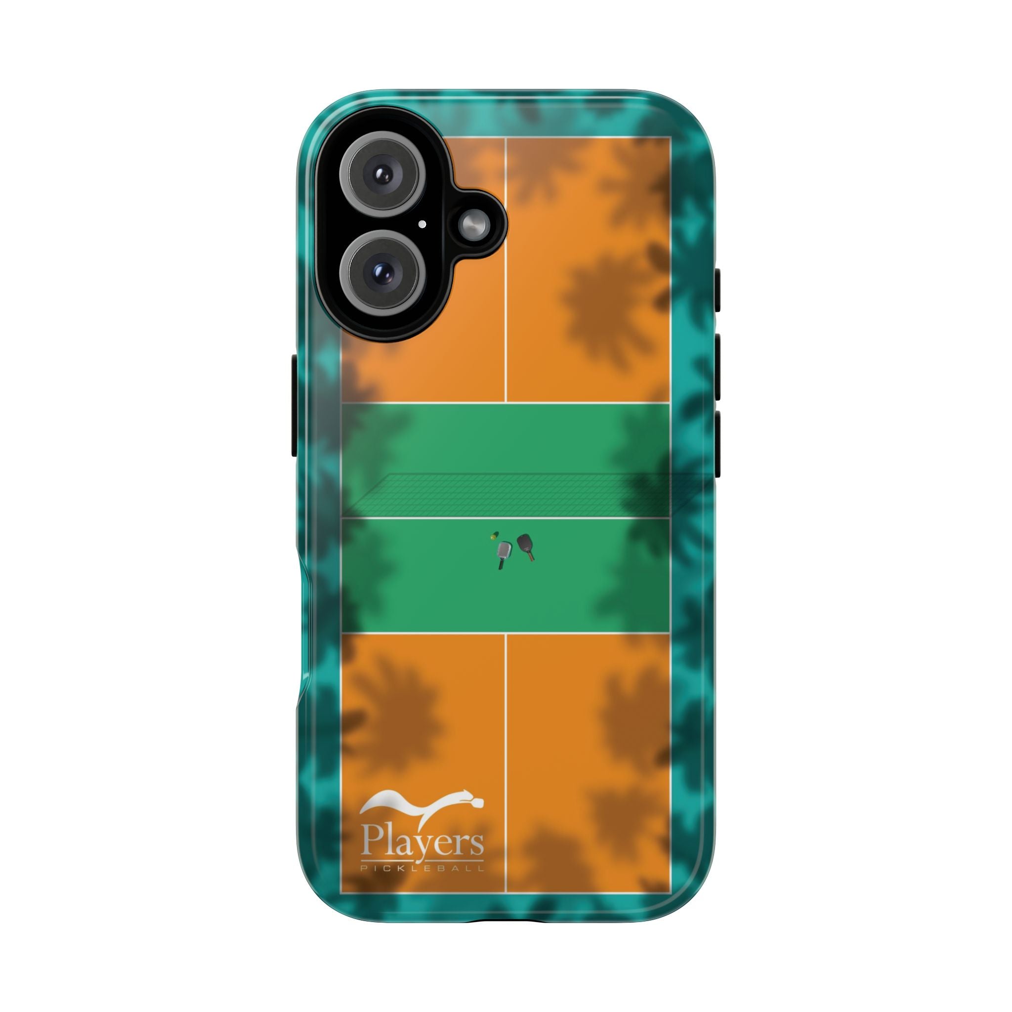 Pickleball Court Phone Cover - Tropical Palm Tree Design