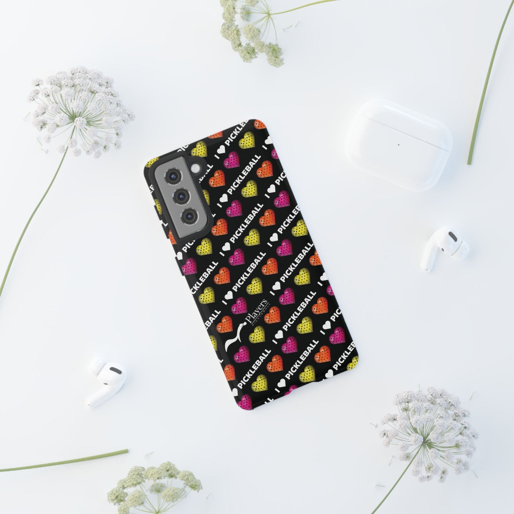 I Heart Pickleball Pattern Phone Cover