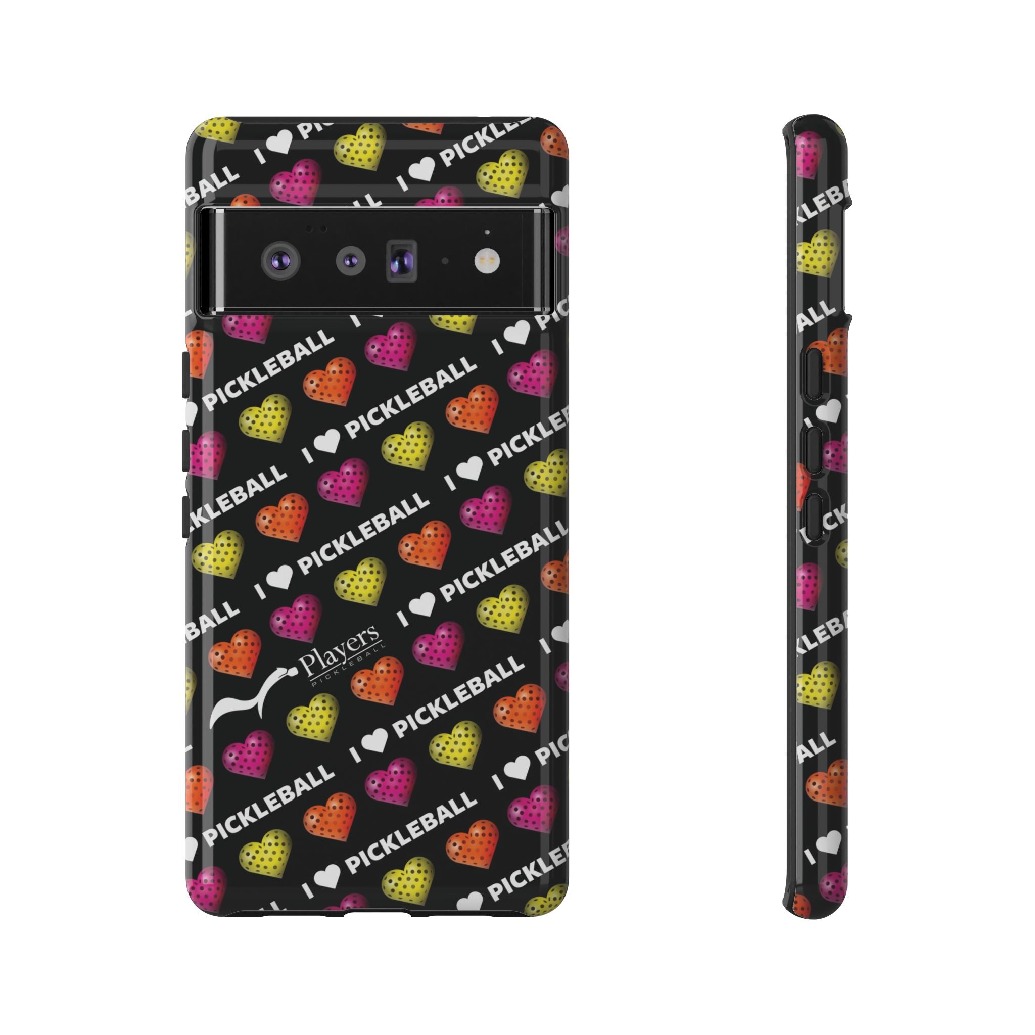 I Heart Pickleball Pattern Phone Cover