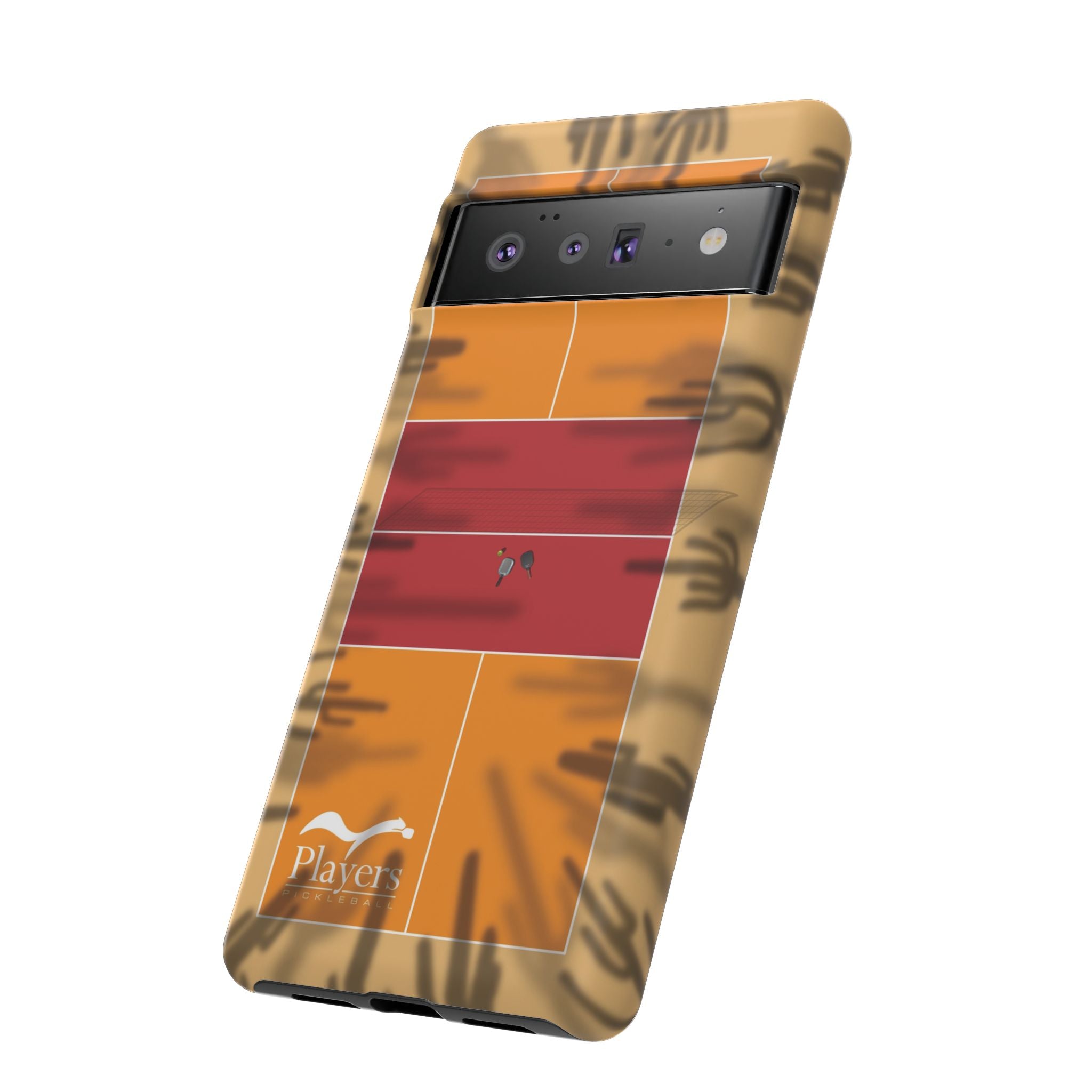 Pickleball Court Phone Cover - Southwest Saguaro Design