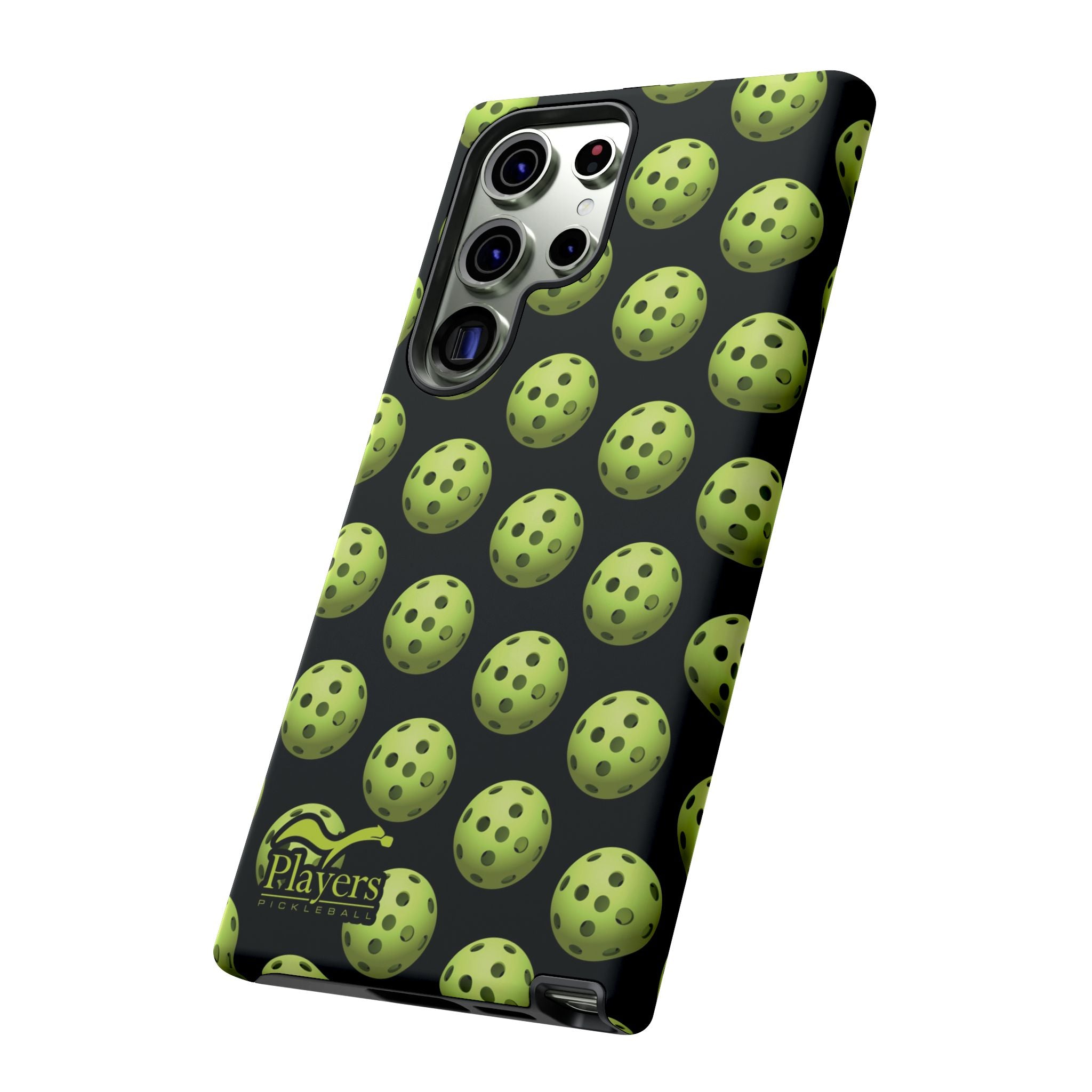 Pickleball Pattern Phone Cover (on Black)