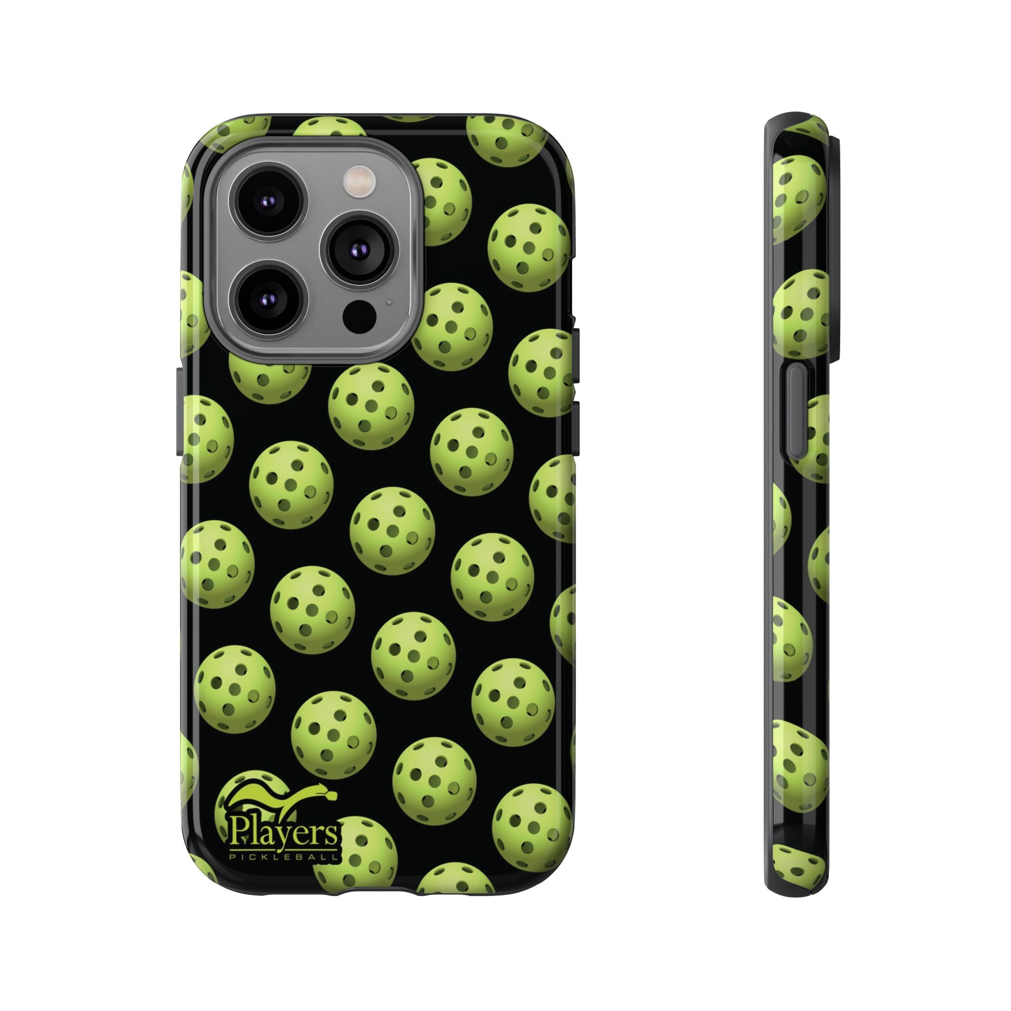 Pickleball Pattern Phone Cover (on Black)