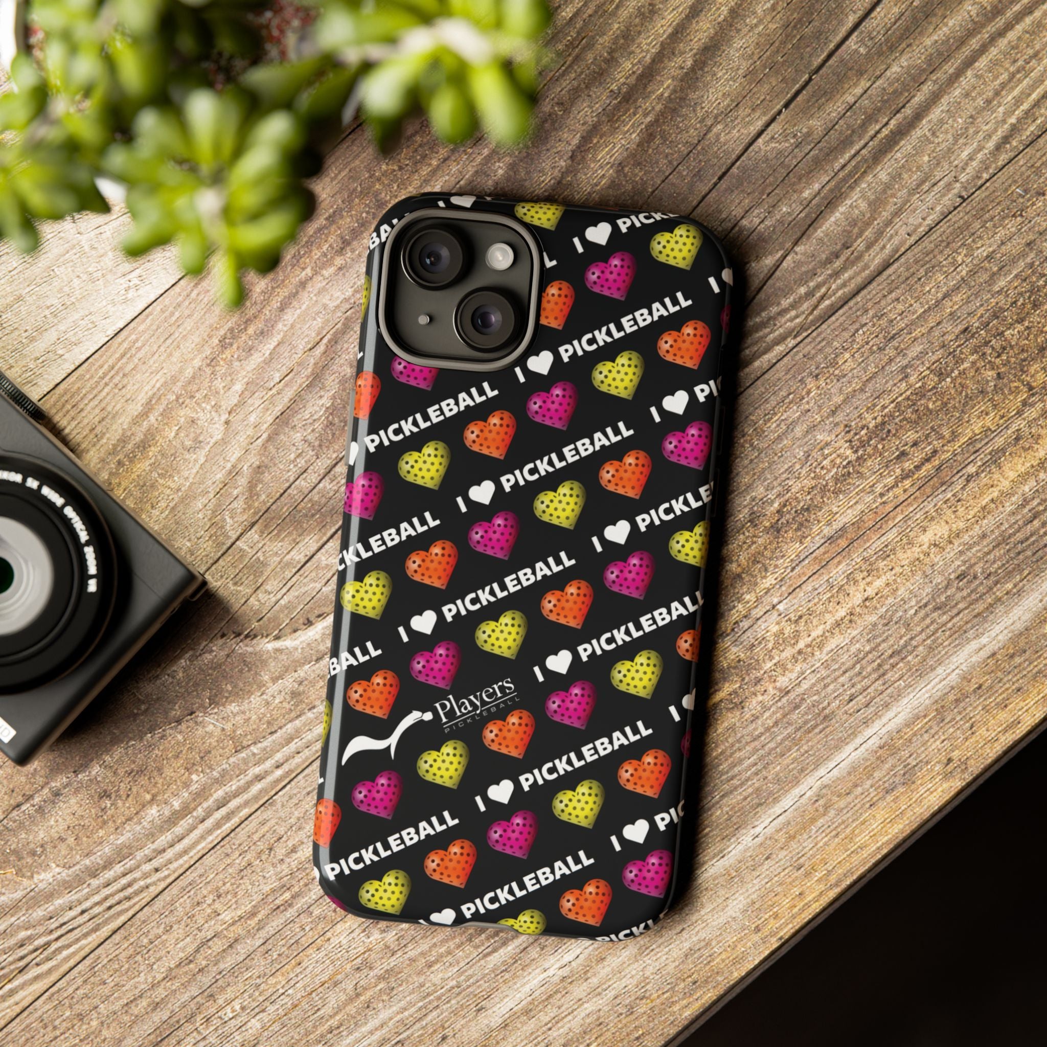 I Heart Pickleball Pattern Phone Cover