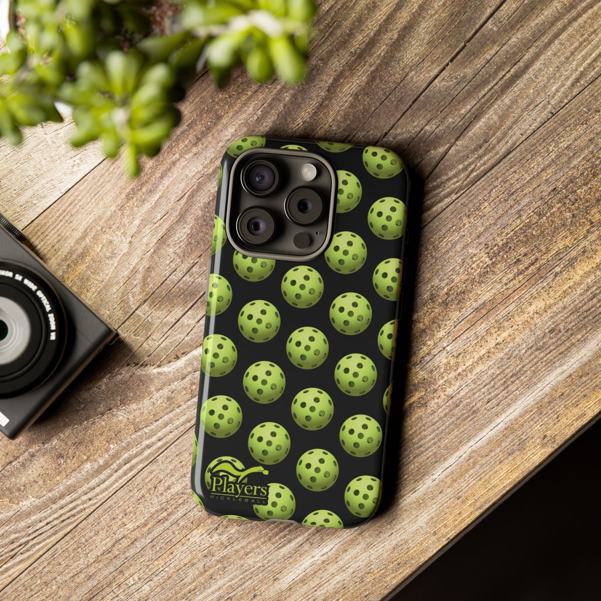 Pickleball Pattern Phone Cover (on Black)