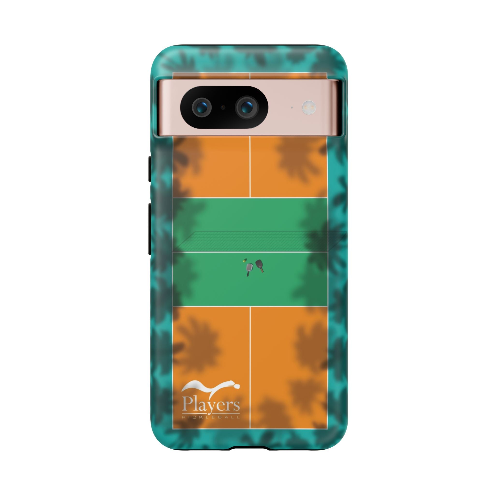 Pickleball Court Phone Cover - Tropical Palm Tree Design