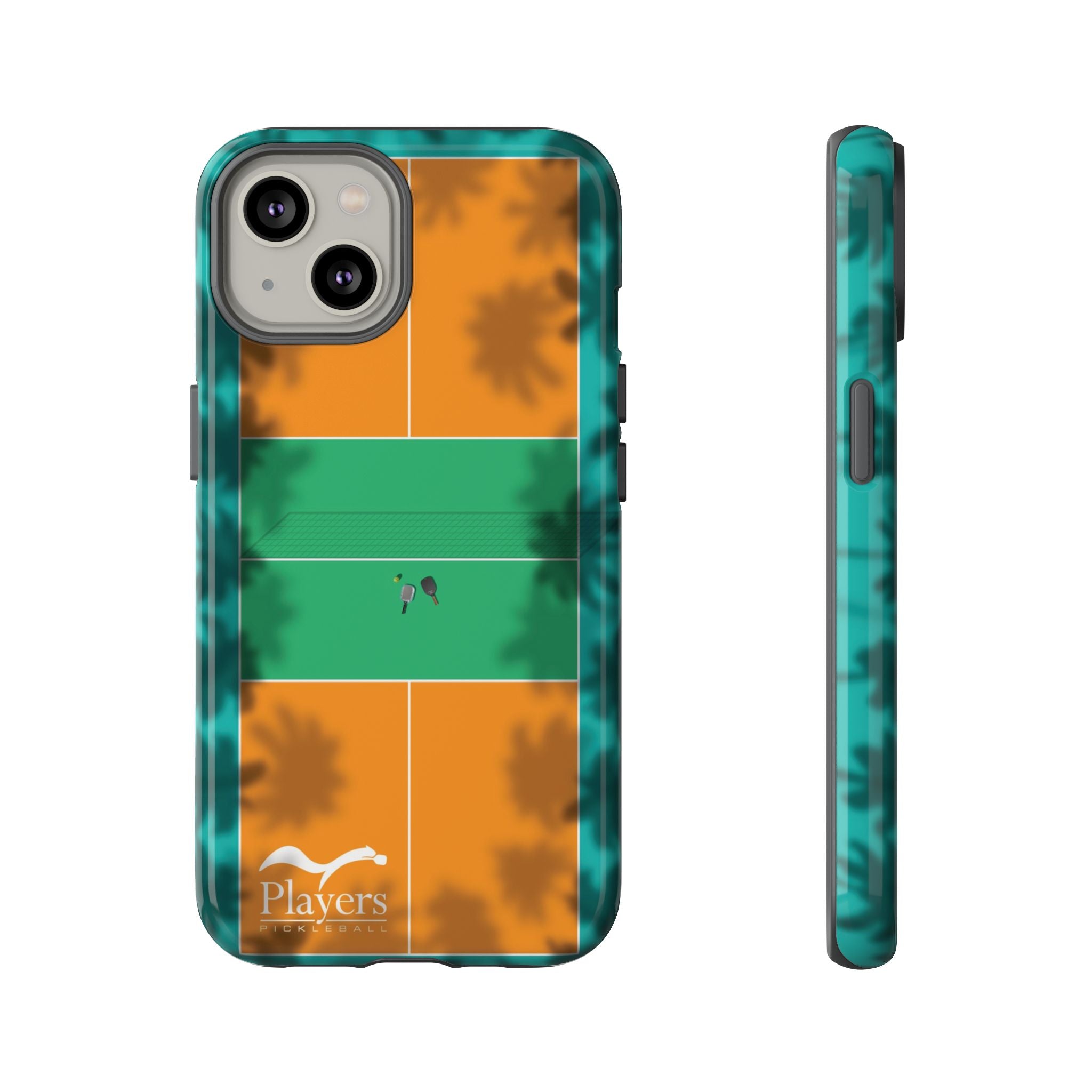 Pickleball Court Phone Cover - Tropical Palm Tree Design