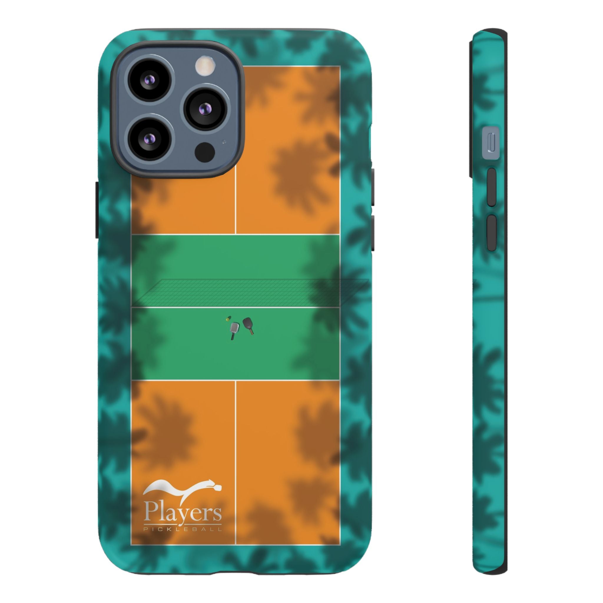 Pickleball Court Phone Cover - Tropical Palm Tree Design