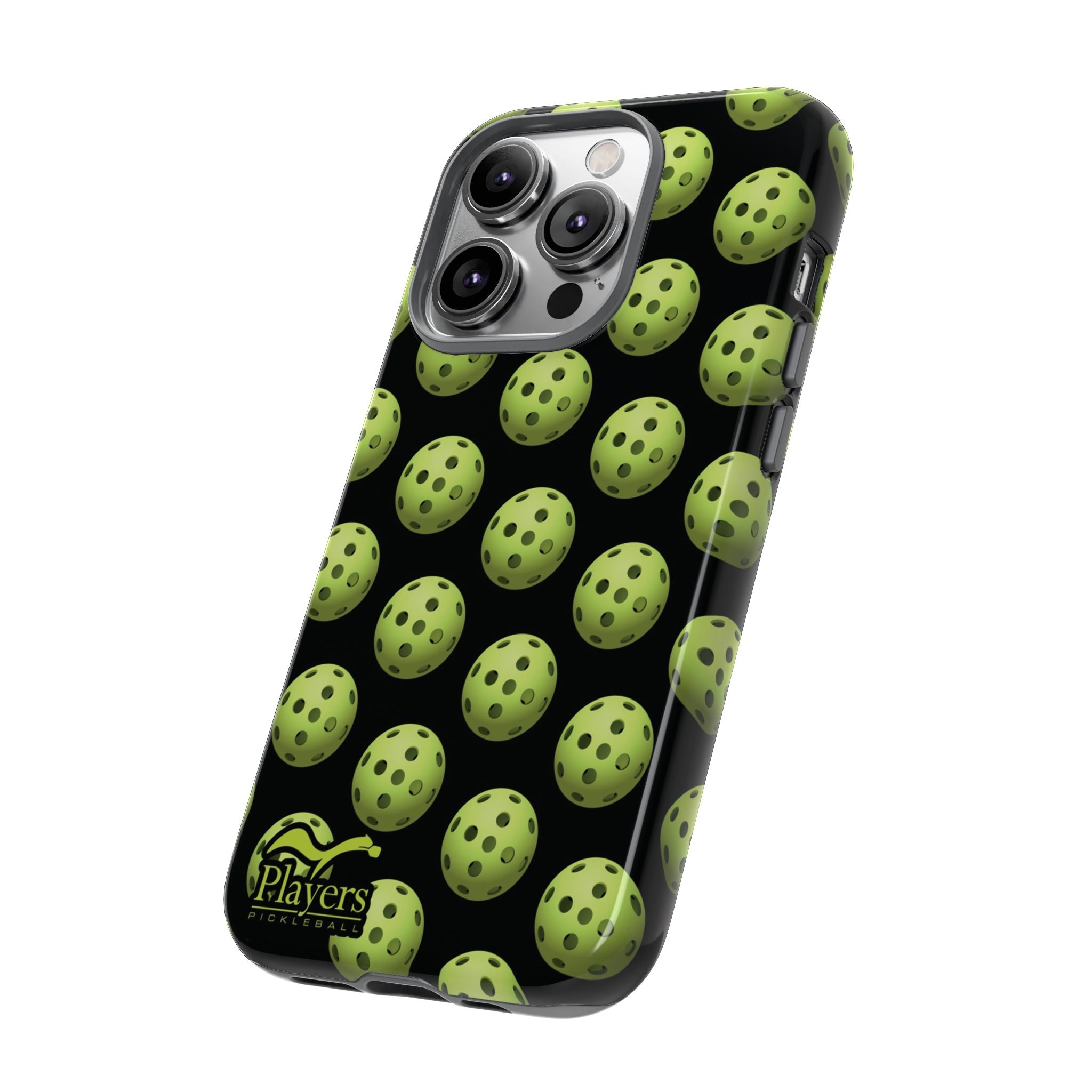 Pickleball Pattern Phone Cover (on Black)