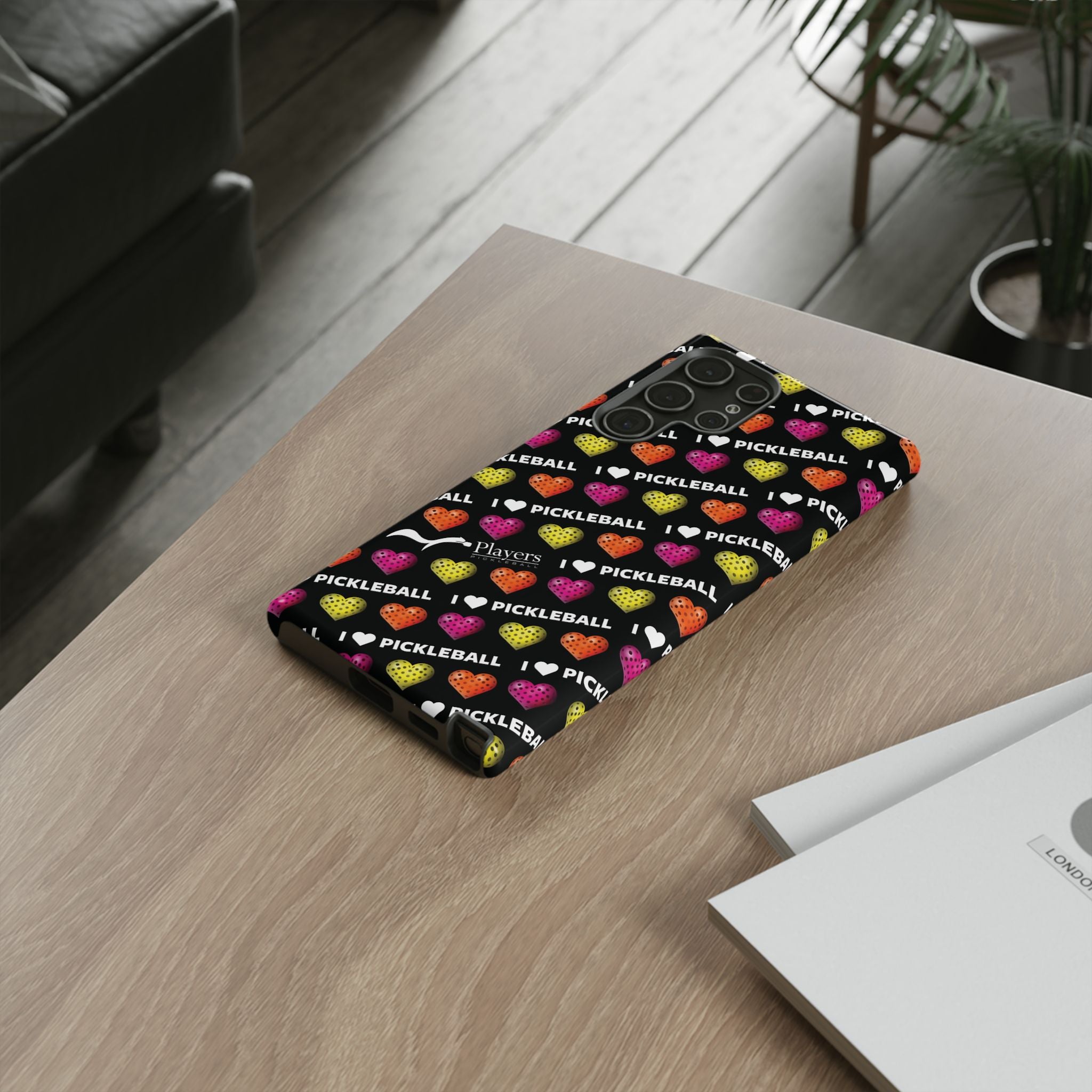 I Heart Pickleball Pattern Phone Cover