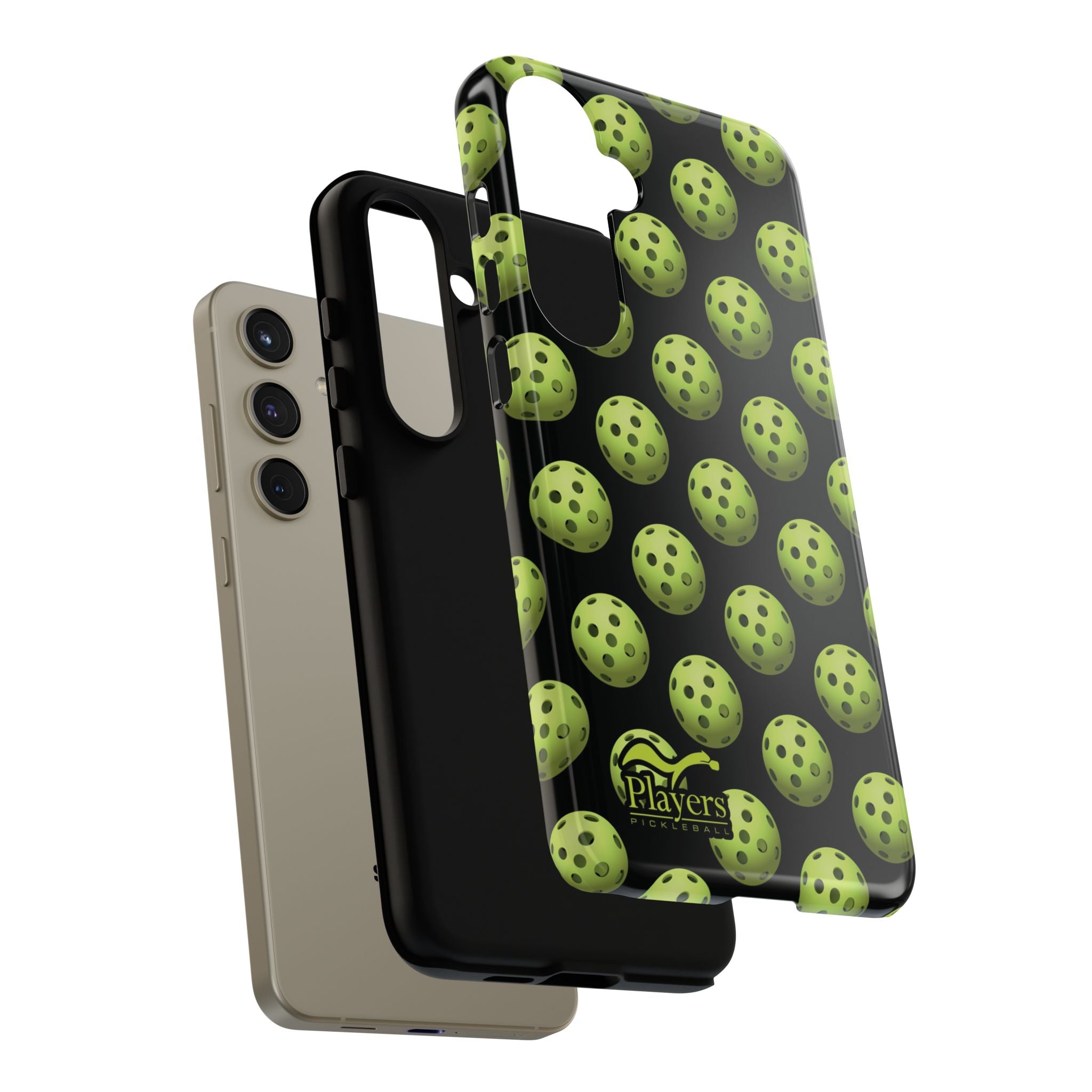 Pickleball Pattern Phone Cover (on Black)