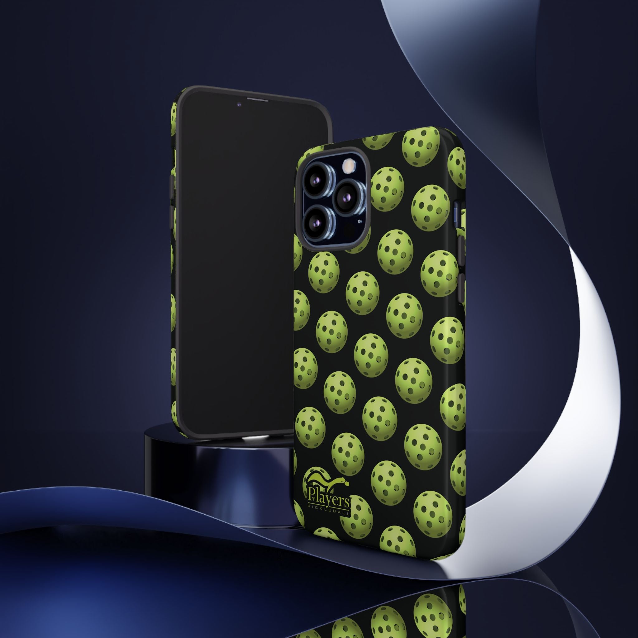 Pickleball Pattern Phone Cover (on Black)