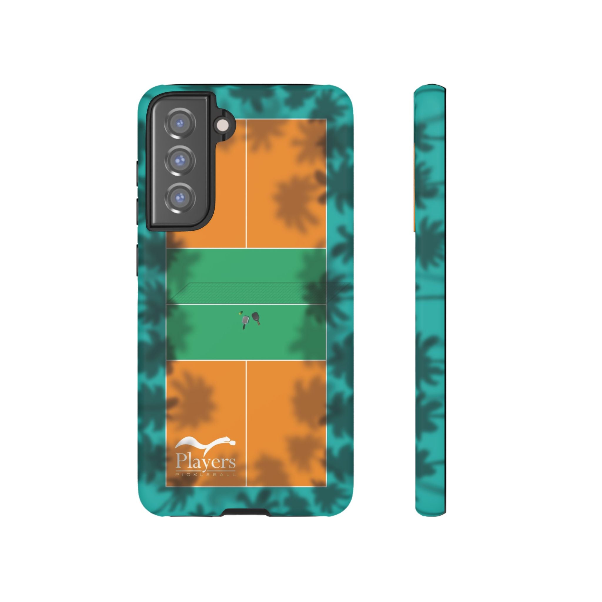 Pickleball Court Phone Cover - Tropical Palm Tree Design