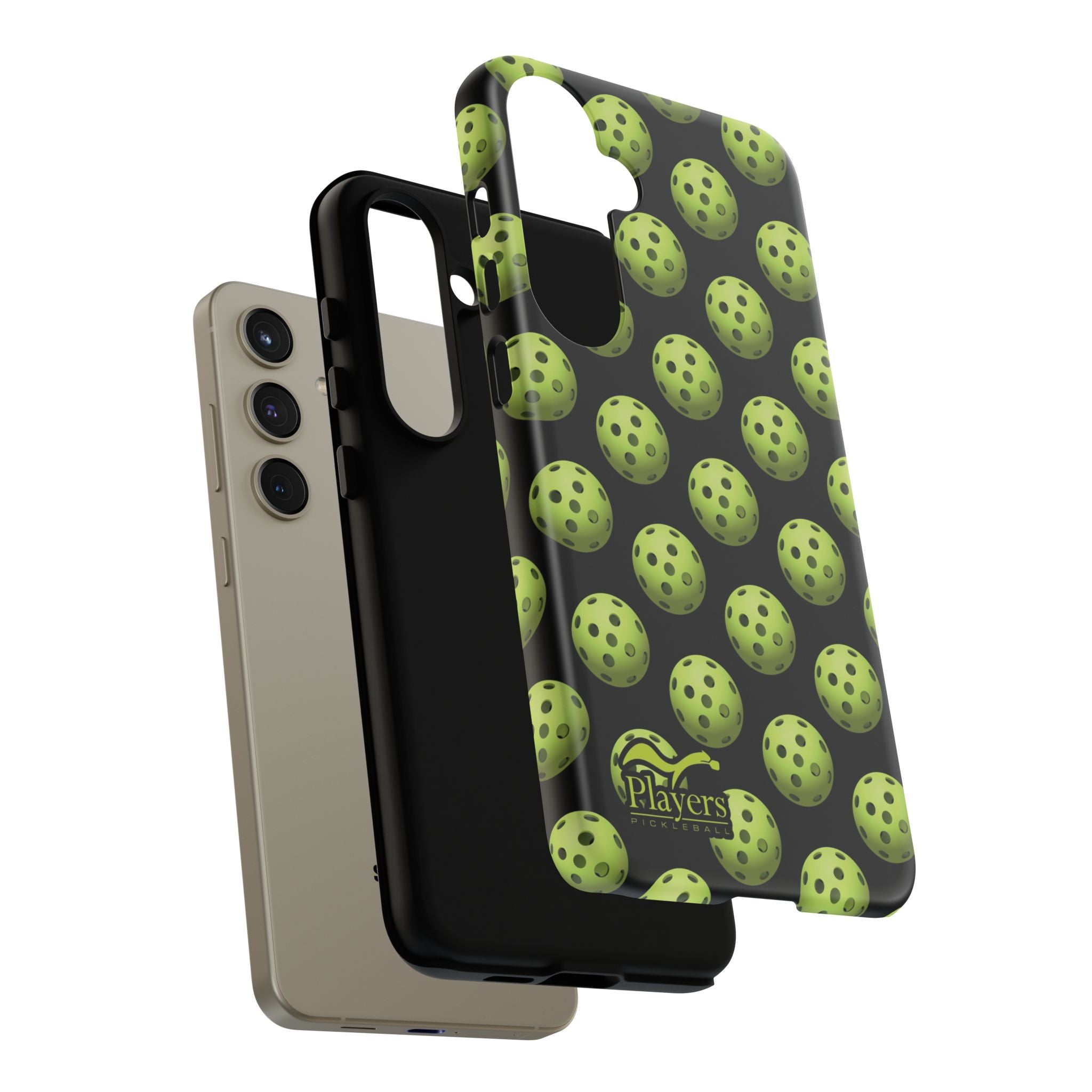 Pickleball Pattern Phone Cover (on Black)