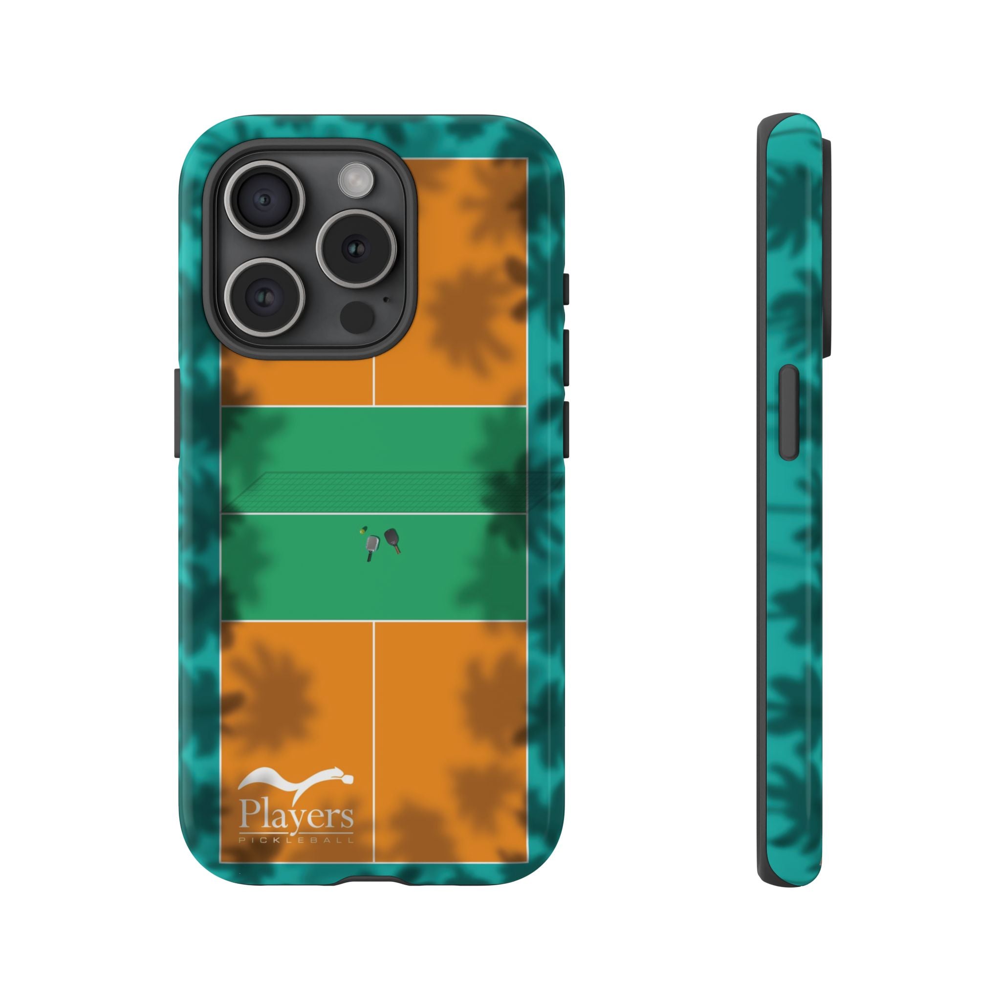 Pickleball Court Phone Cover - Tropical Palm Tree Design