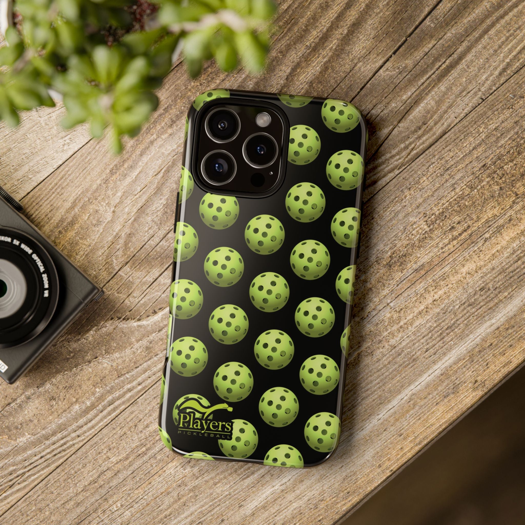 Pickleball Pattern Phone Cover (on Black)