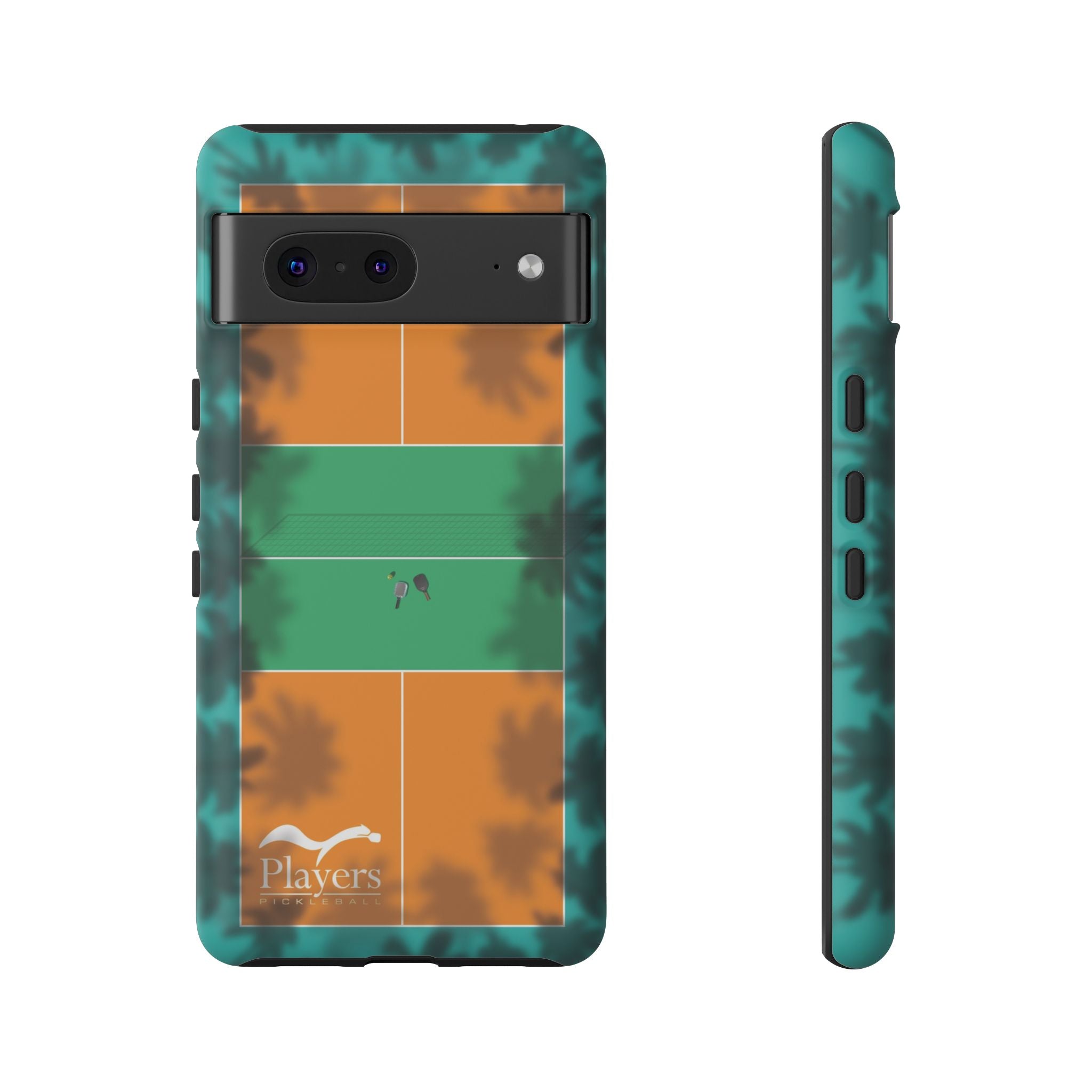 Pickleball Court Phone Cover - Tropical Palm Tree Design