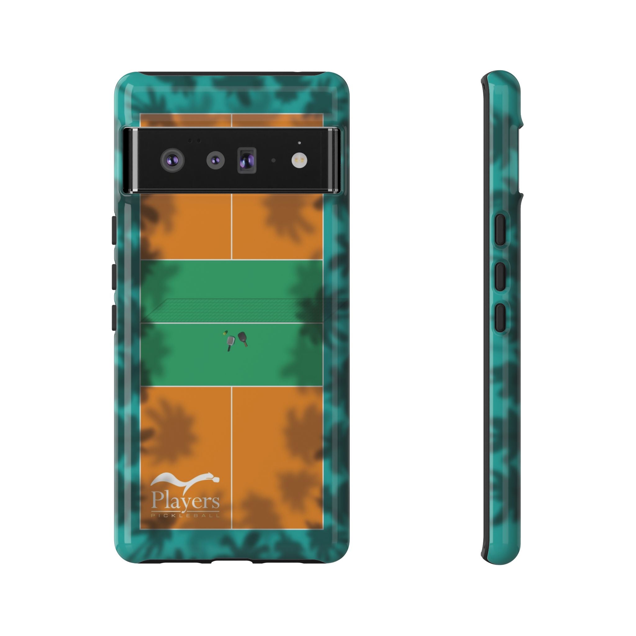 Pickleball Court Phone Cover - Tropical Palm Tree Design