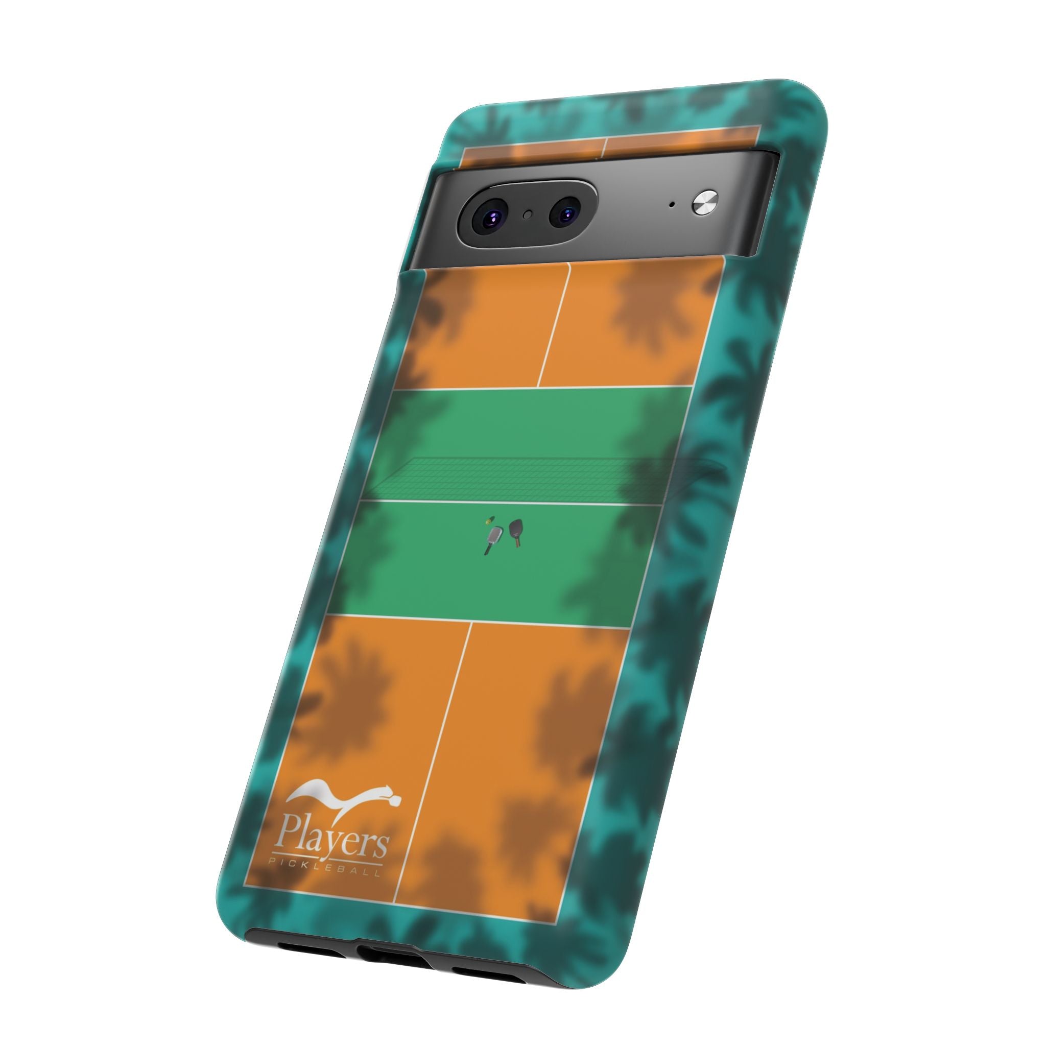 Pickleball Court Phone Cover - Tropical Palm Tree Design