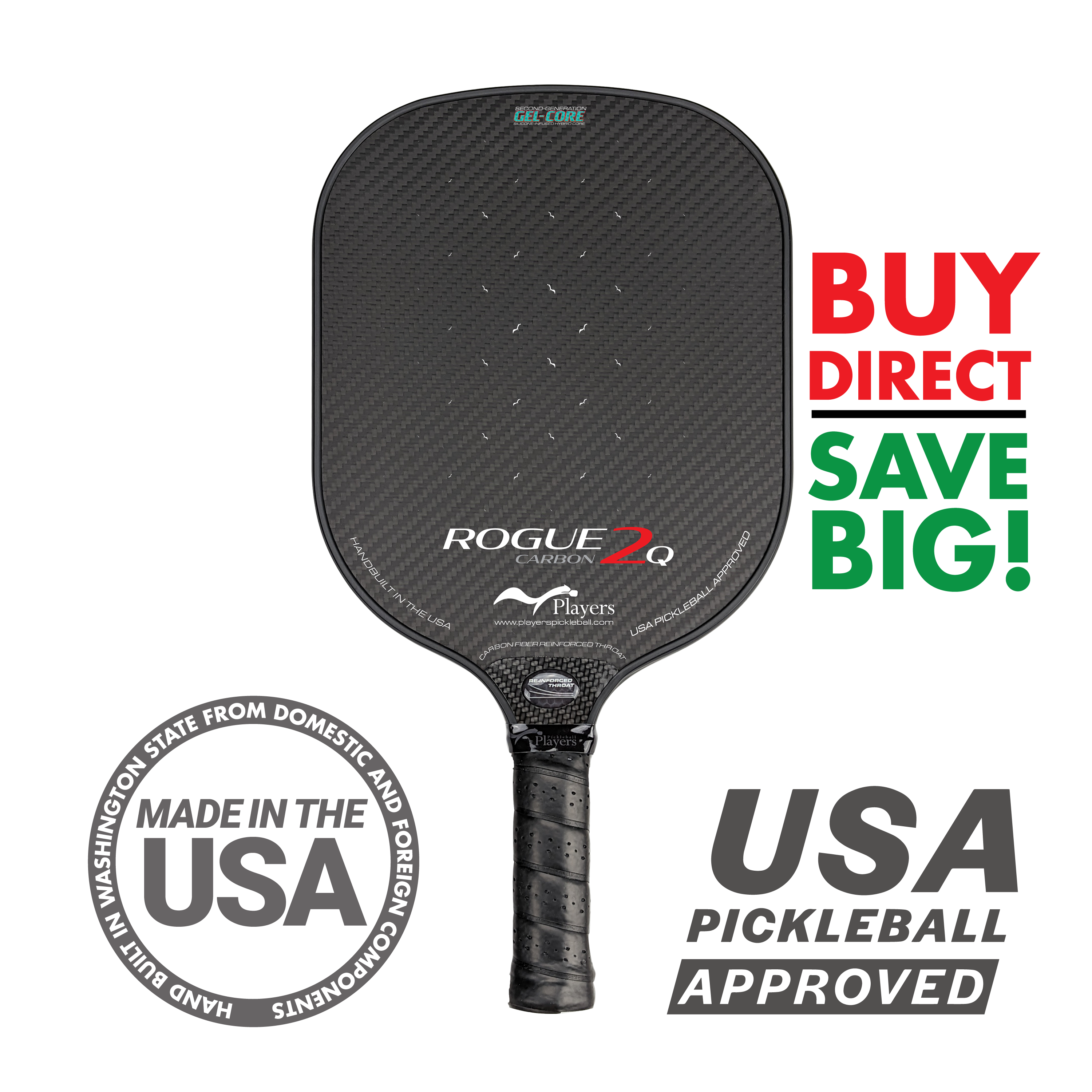 Rogue2Q Carbon Ultra Gel-Core (Quad Shape)